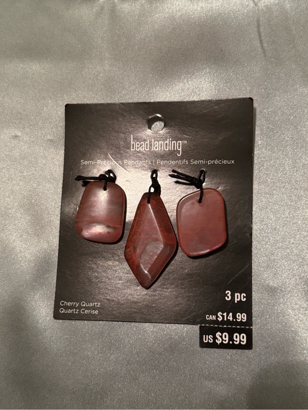 Bead Landing Cherry Quartz Pendant Trio